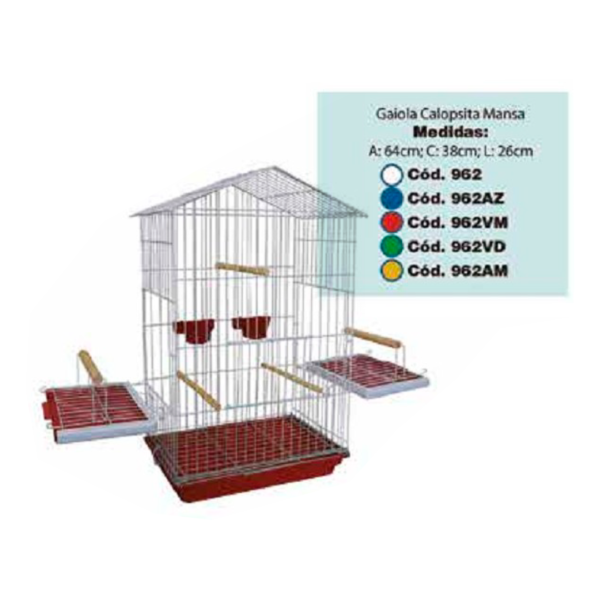 Gaiola para calopsita mansa com abertura lateral