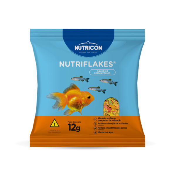 Ração para peixe nutriflakes cartela com 10un